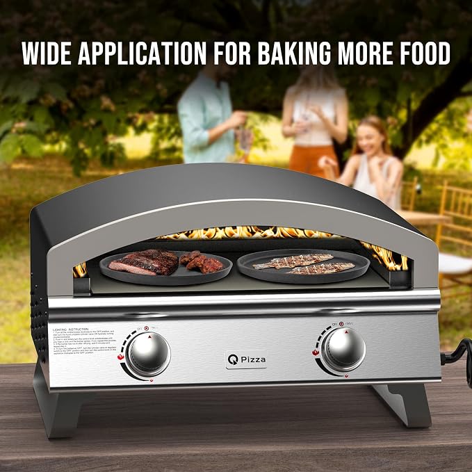 Outdoor 2-Burner Gas Pizza Oven, Versatile Grill Stove - Image 6