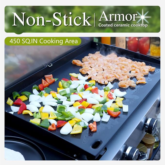 Sophia & William 28-Inch Flat Top Grill - Image 2