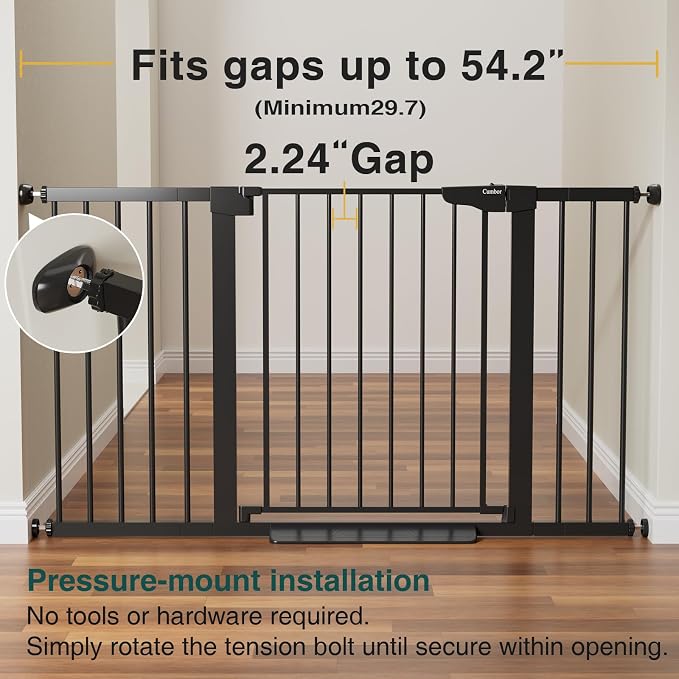 Cumbor 29.7-54.2" Wide Baby Gate - Image 2