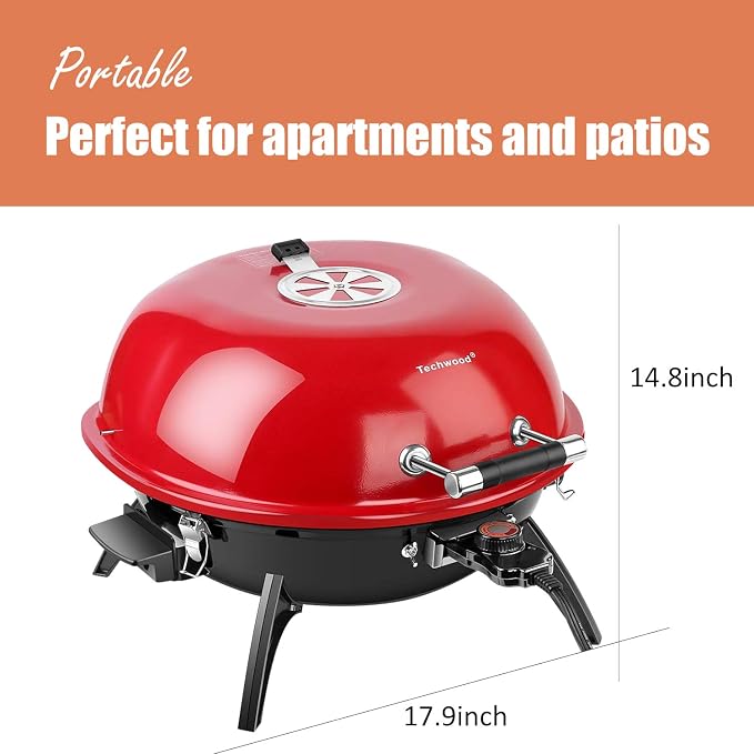 Electric BBQ Grill Techwood 15-Serving Indoor/Outdoor Electric Grill - Image 6