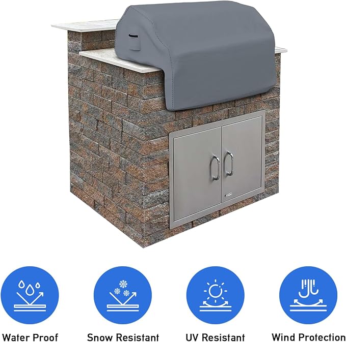 Covers & all Built-in Outdoor Grill Cover, Durable Heavy Duty 18 Oz Waterproof - Image 4