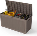100 Gallon Outdoor Storage Box Waterproof, Resin Deck Boxes by Unknown