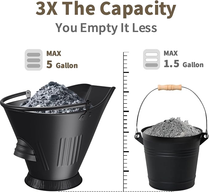 AMAGABELI GARDEN & HOME XXL 5-Gallon Ash Bucket - Image 3