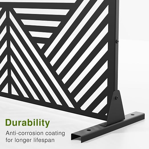 Casaphoria 72" H x 47" W Metal Outdoor Privacy Screen, Freestanding Decorative - Image 5