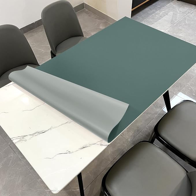 Leather Table Cover, 1.8mm Thick, 30x48 Inch Desk Cover, Large Desk Mat by Zinkooat