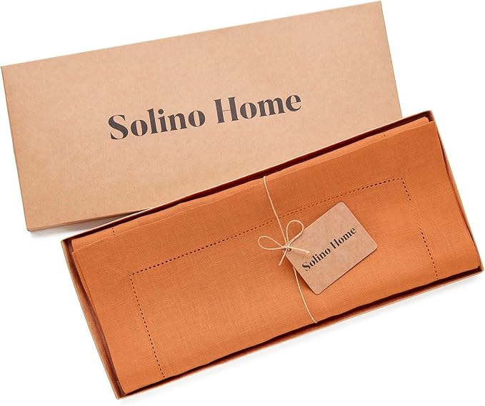Solino Home Linen Pumpkin Table Runner 132 Inches Long - Image 5