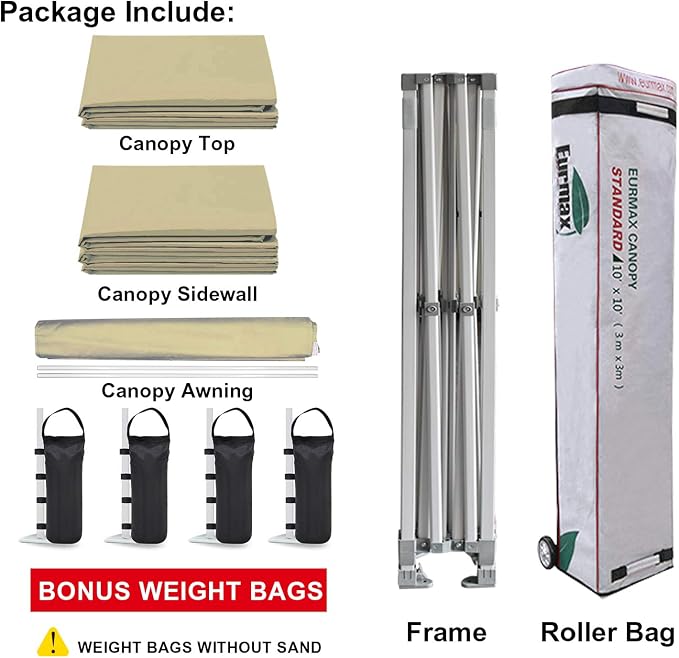 Eurmax USA 10 x 10 Pop up Canopy Commercial Tent Outdoor Party Canopies - Image 8