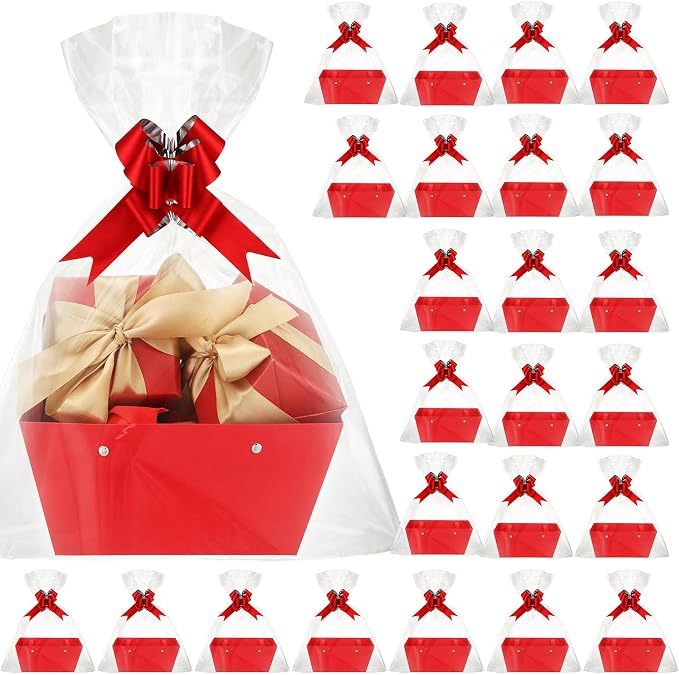 PerKoop 24 Pack Baskets for Gifts Empty Bulk 6.5 x 9.8'' Thick Kraft Gift Basket by PerKoop