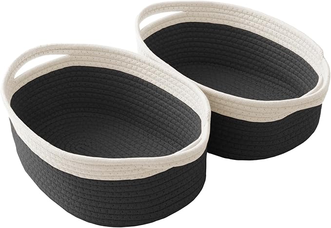 Woven Basket, Small Rope Storage Bin by JMvicyroam