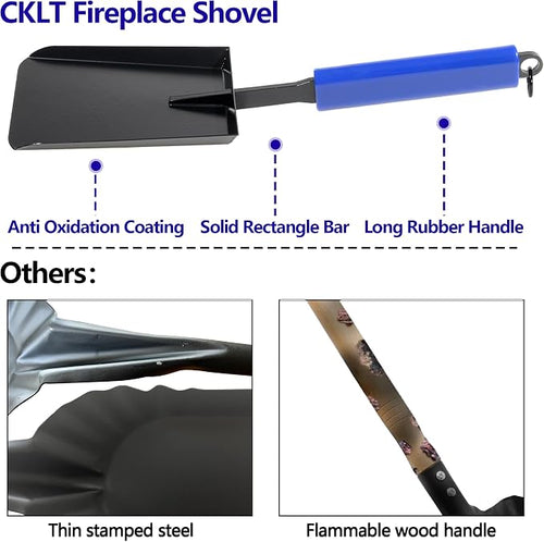 15in Fireplace Ash Shovel for Fire Pit & Indoor Fireplace - Image 2