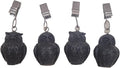 TwoFish Home Set of 4 Owl Resin Tablecloth Weights Clips Owl Handicraft by TwoFishHomeFashionLLC