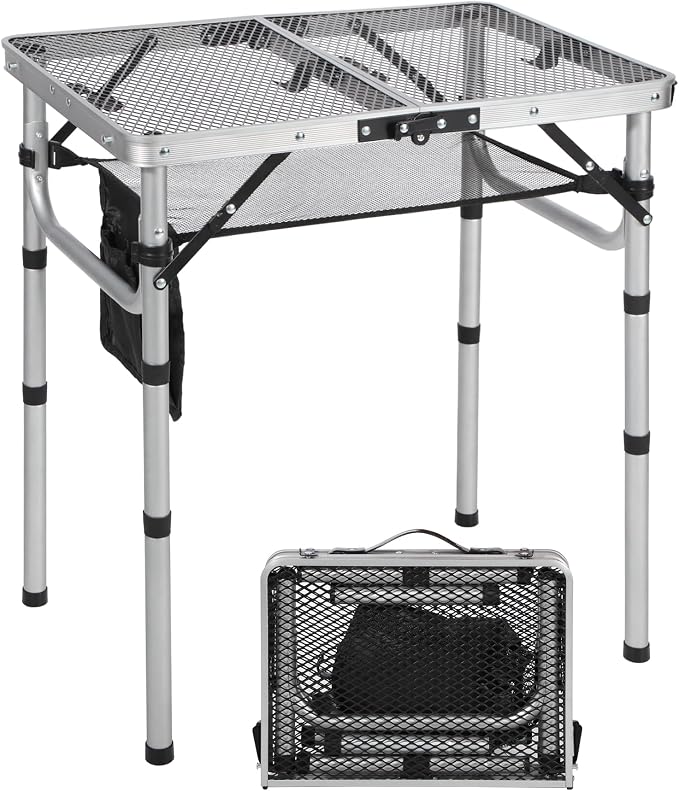 RedSwing Folding Grill Table, Lightweight Height Adjustable Aluminum Table by RedSwing