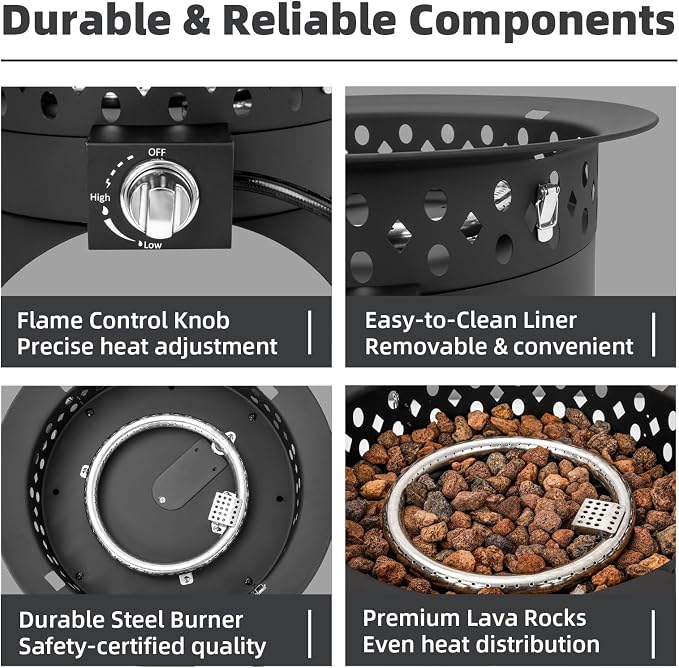 Breezz 20 Inch Propane Fire Pit - Image 3