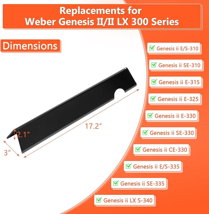 Genesis II Flavorizer Bars for Weber Genesis II 300, Genesis ii E-310 ii E-315 - Image 3