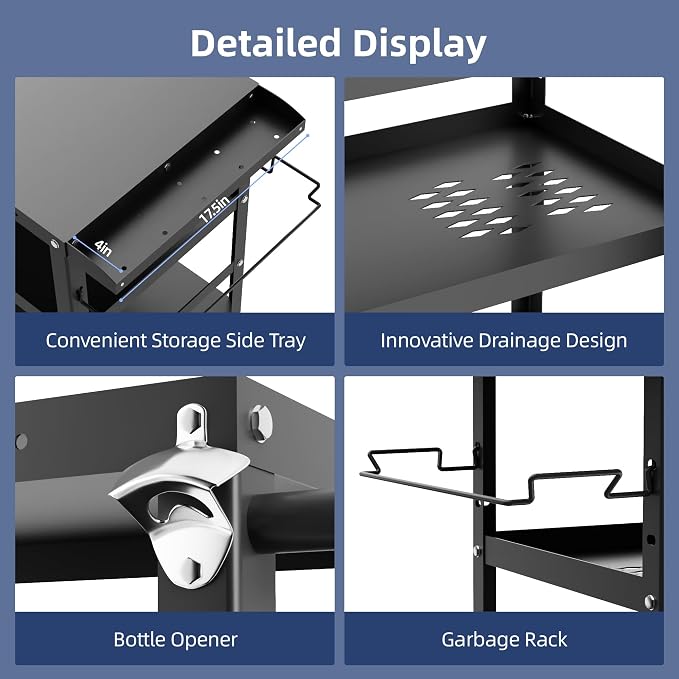 TOLEAD Outdoor Grill Cart, Grill Tables - Image 5