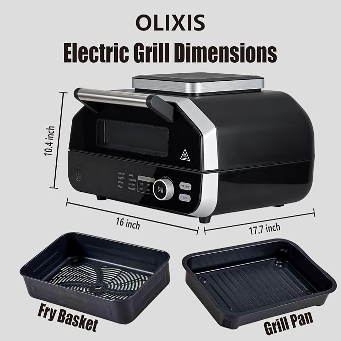 OLIXIS Electric Grill Outdoor/Indoor, 8-in-1 Multifunctional Large Electric BBQ - Image 2