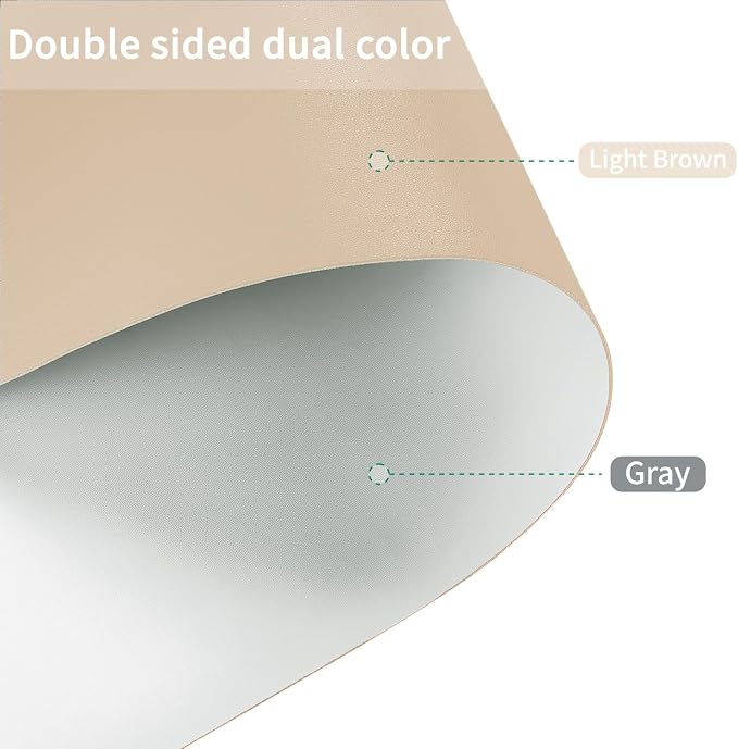 Leather Desk Mat, 1.8mm Thick, 12x42 Inch Desk Cover, Desk Protector Mat - Image 2