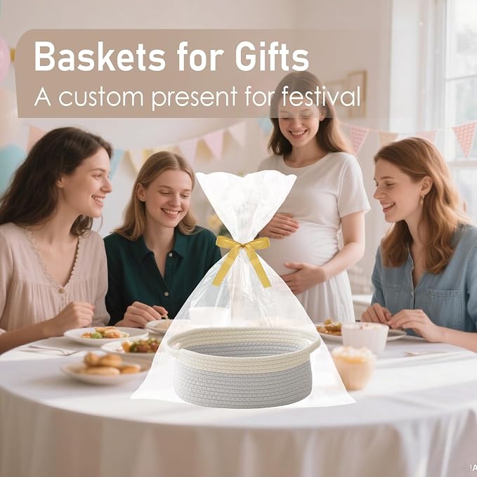 Woven Basket, Small Rope Storage Bin - Image 4
