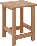 Costaelm Kids Outdoor Side Table, Small Patio HDPE Adirondack Square Table by Costaelm