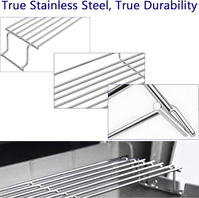 Warming Rack for Weber Genesis 300 Series, Genesis E310, Stainless Steel Grill - Image 4