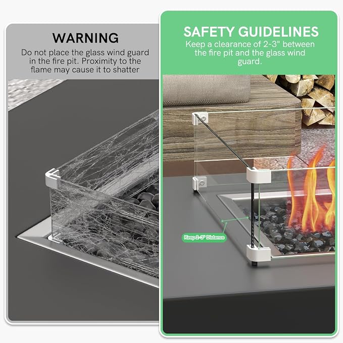 41.5 x 13.5 x 6 Inch Glass Wind Guard - Image 6