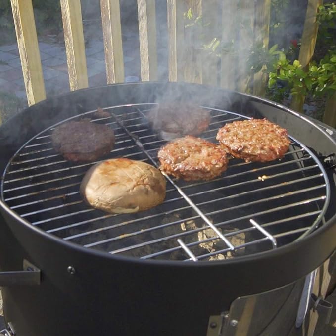 Realcook Vertical 17 Inch Steel Charcoal Smoker, Heavy Duty Round BBQ Grill - Image 3