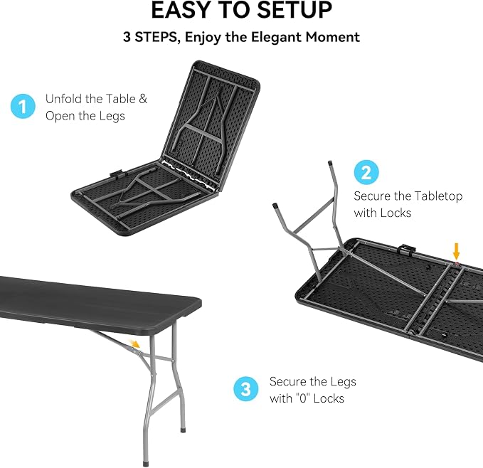 40 Pack of 6 Foot Foldable Table - Image 6