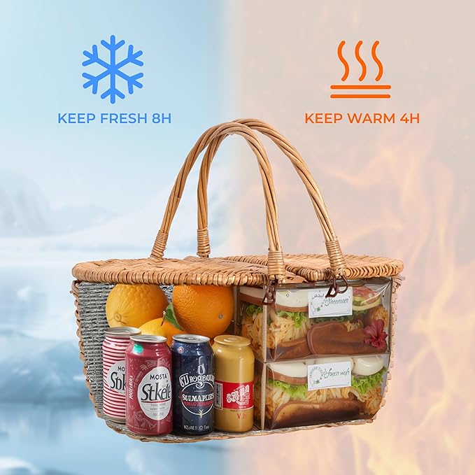 GRANNY SAYS Picnic Basket, Wicker Basket - Image 3