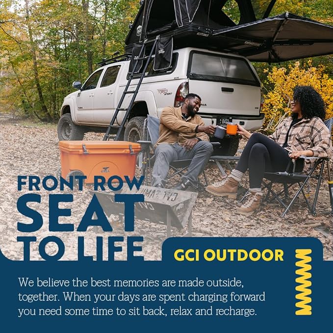 Camping Rocking Chair, Loden Green Powder Coated Steel, 250 lb Capacity