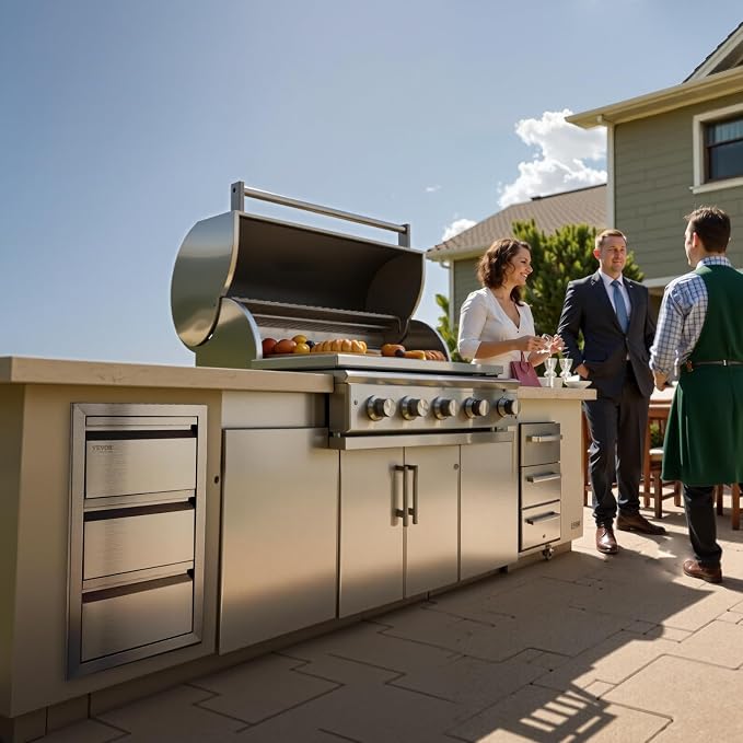 VEVOR Outdoor Kitchen Drawers 14.7" W x 25.4" H x 18.7" D, Box Frame Style - Image 2