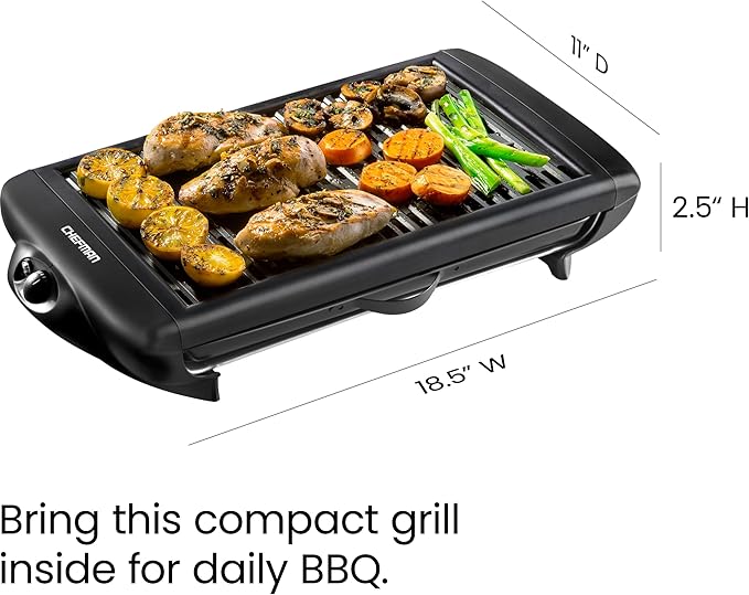 Chefman Electric Smokeless Indoor Grill w/ Non-Stick Cooking Surface & - Image 9