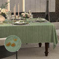 Sage Green Table Cloth 60 x 120 Inch, Rectangle Waterproof Tablecloth, Jacquard by ZIWUROAD