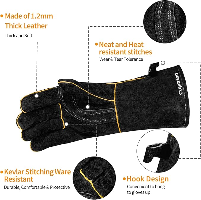 Leather Welding Gloves - Image 3