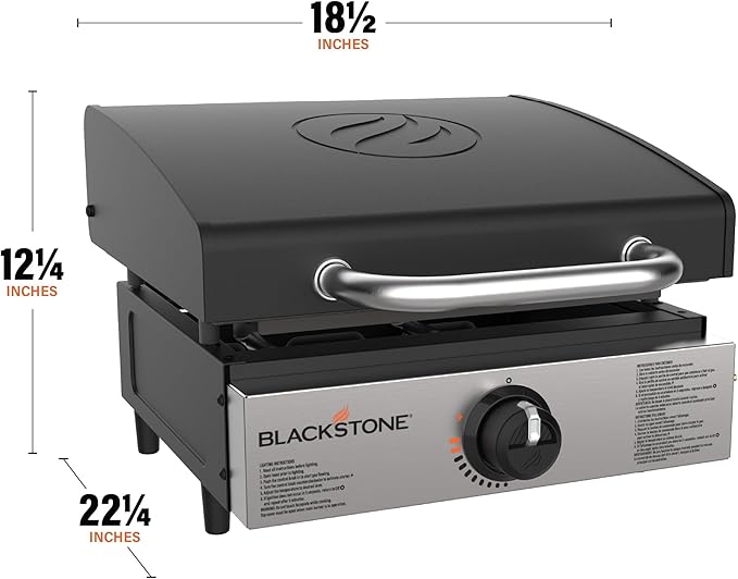 BLACKSTONE 1814 Stainless Steel Propane Gas Portable, Flat Top Griddle Frill - Image 4