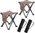 Triple Tree 2 Pack Folding Camping Stool, 13.8 Inch Small Portable Lightweight by Zaboro