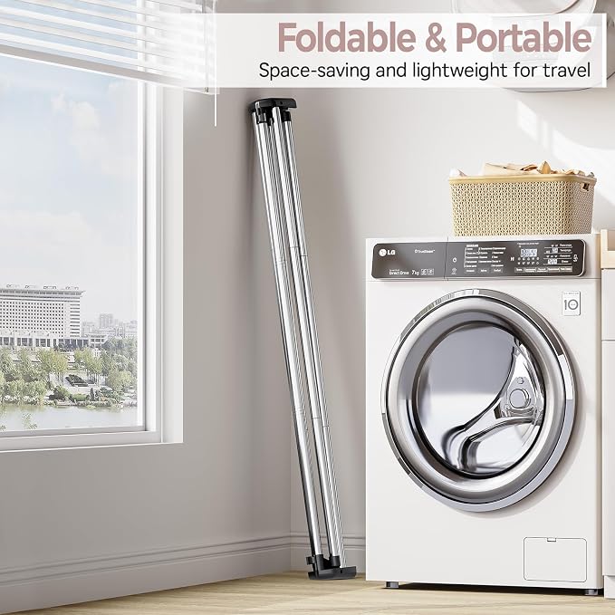 TOOLF Clothes Drying Rack Foldable, Laundry Drying Rack Stainless Steel - Image 6