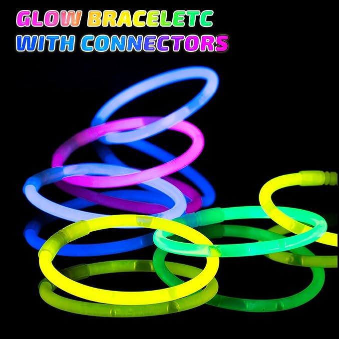 500 Pcs Glow Sticks Bulk Party Pack, Glow in the Dark Light Up Sticks - Image 4