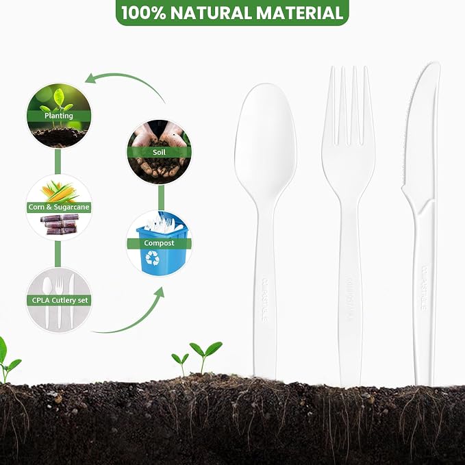 Extra Heavyduty Compostable Cutlery Set - Image 4