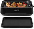 Indoor Grill, CUSIMAX Electric Smokeless Grill & Griddle by CUSIMAX