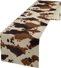 Cowhide Print Table Runner, Western Farm Animal Fur Wildlife Rustic Table Runner by Unknown