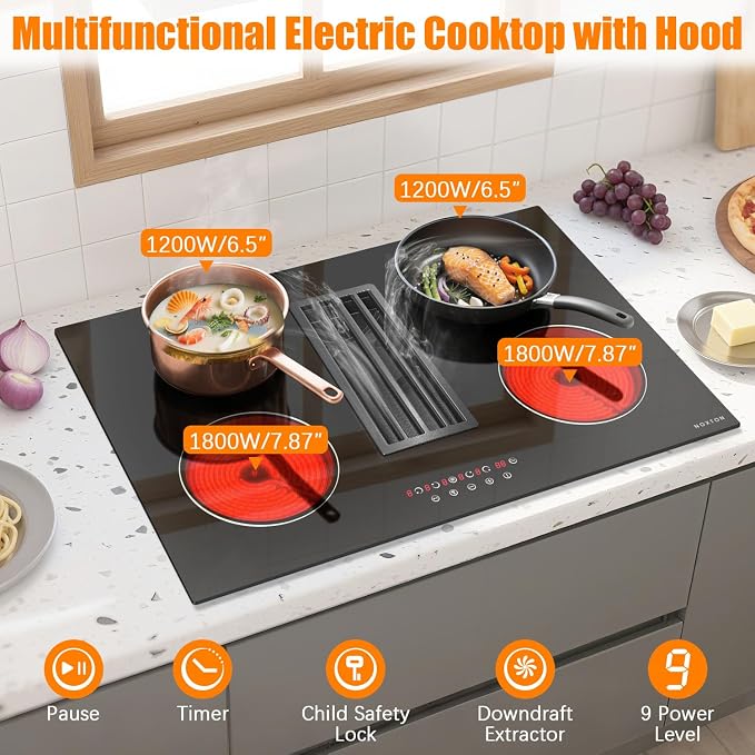 Noxton 30”Electric Cooktop - Image 4