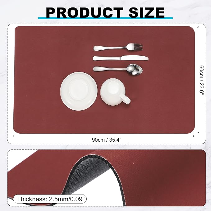 uxcell Silicone Mats for Kitchen Counter, 35.4" x 23.6" Non-Slip Countertop - Image 2