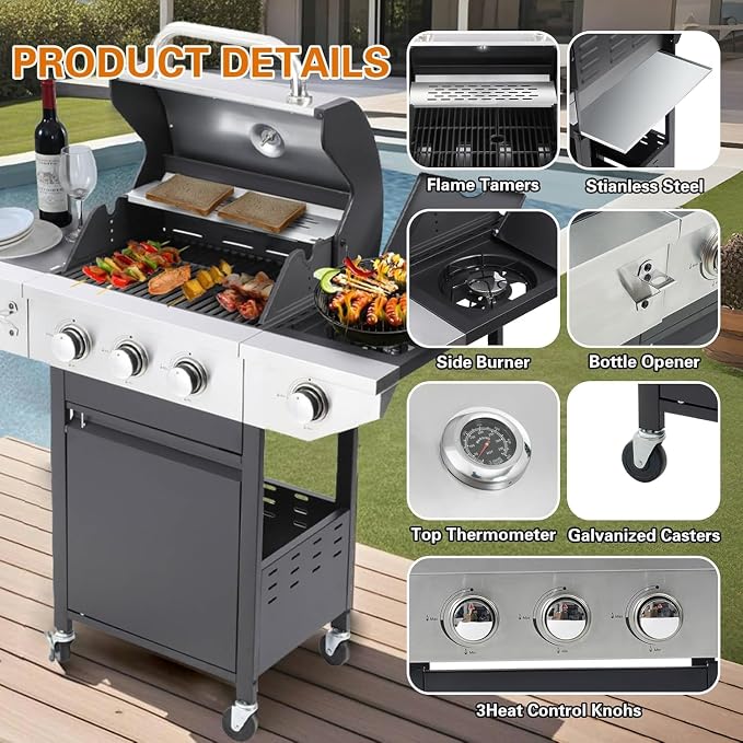 Endark 3-burner propane grill, 000 BTU - Image 3