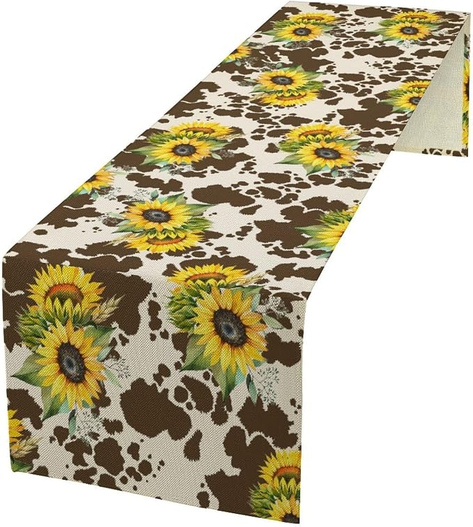 Cow Print Table Runner by Unknown