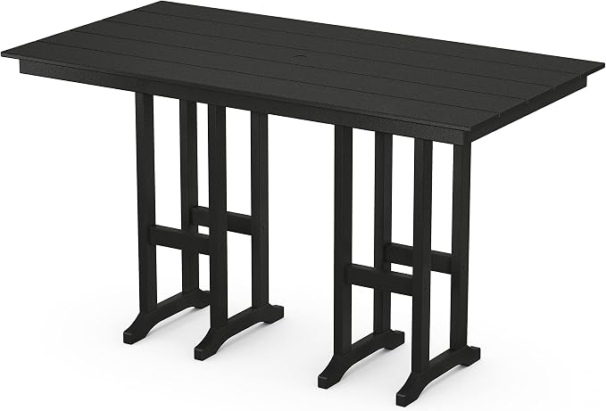 Trex Outdoor Furniture™ Monterey Bay 37" x 72" Bar Table in Charcoal Black by TrexCompanyInc