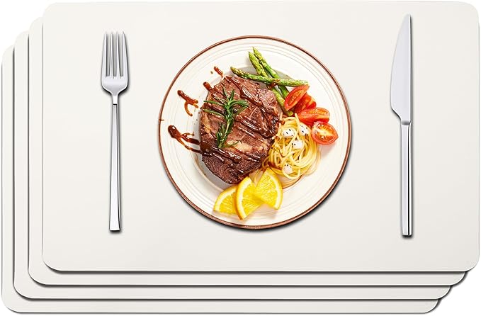 Maxpearl Faux Leather Placemats Set of 4, Waterproof by Maxpearl