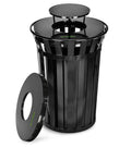 Alpine Industries 38 Gallon Commercial Outdoor Metal Trash Can by AlpineIndustries