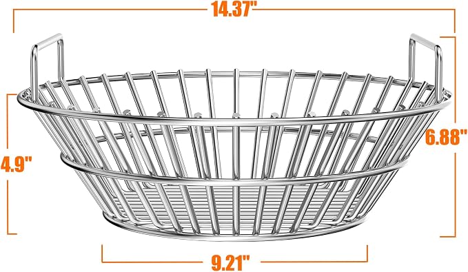 only fire Charcoal Ash Basket, Stainless Steel Charcoal Holder - Image 2