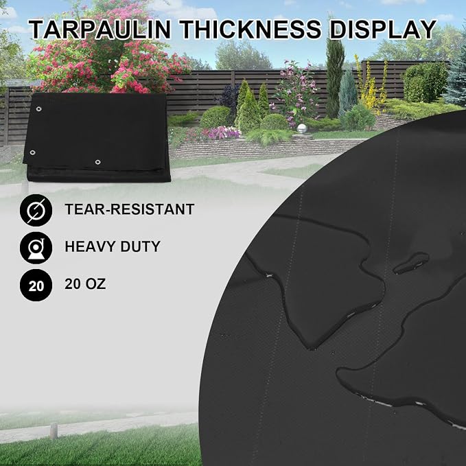 20 Oz Outdoor Vinyl Curtain, Outdoor Clear Panel Curtain, Weather Resistant - Image 4
