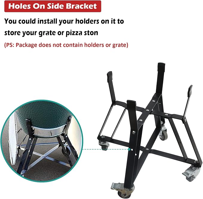 Dracarys Rolling Cart for Big Green Egg Accessories Rolling Nest - Image 4